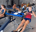Erging with the Sara(h)s and some of the Aussie men at the Village gym! - Click for full-size image!