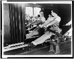 Between 1922 and 1935 Elizabeth R. Allan, of Charlotte, North Carolina, a freshman at Smith College, Northampton, Mass., working out on a rowing machine. Photo courtesy of the Library of Congress - Click for full-size image!