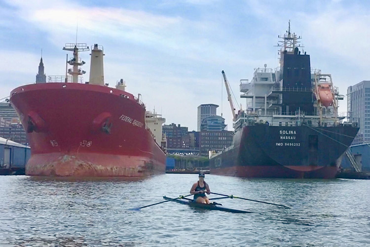 Sculling With Freighters