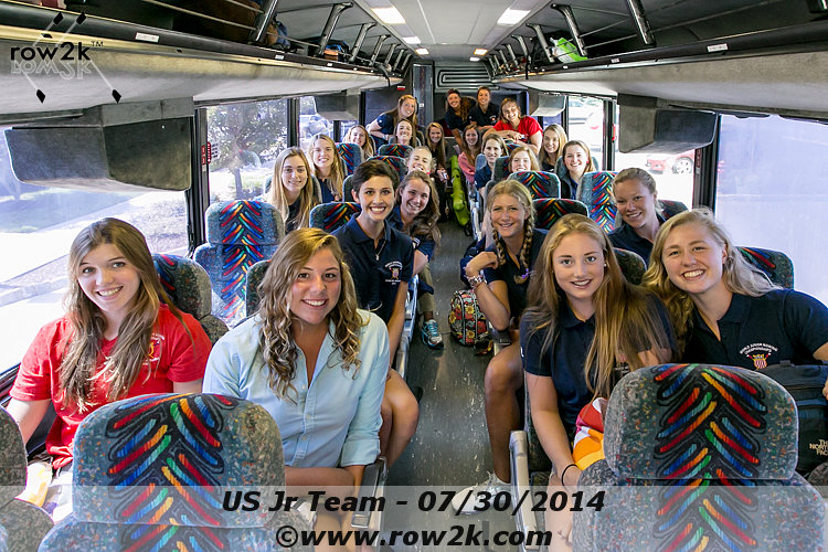 US Jr Team on the Bus