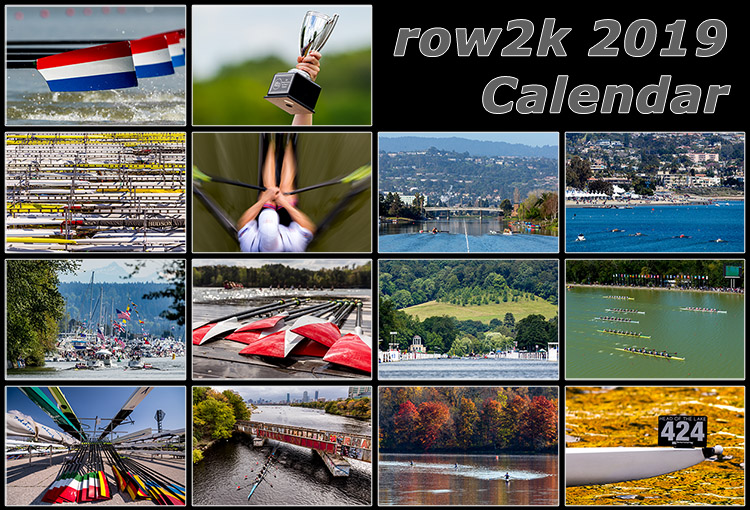 2019 row2k Rowing Wall Calendar