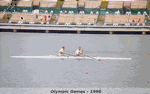 Practice session for the eventual gold medalist in the men's 2- Matthew Pinsent and Steve Redgrave. Courtesy of John FX Flynn - Click for full-size image!