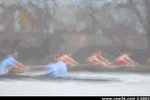 Slow shutter speed at 2003 Rutgers vs. Columbia heavy dual - Click for full-size image!