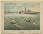 1879 Courtney & Hanlan, champion scullers of America - view of Toronto Bay. Courtesy of the Library of Congress. - Click for full-size image!