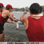 Coach toss following Harvard's win at the 2011 Eastern Sprints - Click for full-size image!