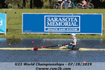 Men's U23 ltwt 1x, gold medalist - note angle of layback - Click for full-size image!