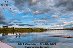 August - idyllic conditions for training row on Lake Karapiro - Click for full-size image!