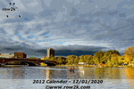 October - bow 1 heading through the start buoys at Head Of The Charles - Click for full-size image!