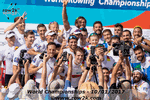 Men's eights posing for media on medal podium - Click for full-size image!