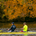 Hi-vis gear mirrored by lake, October 27 - Click for full-size image!