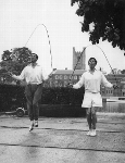 June, 2 1958. English rowers David Anthony Terence Leadley (left) and Chris Davidge practice on the River Thames for the upcoming Empire Games, Henley-On-Thames. Courtesy of HRR - Click for full-size image!
