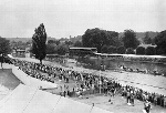 July, 5 1962. Spectators at Henley Royal Regatta on the Thames in Oxfordshire.  Courtesy of HRR. - Click for full-size image!