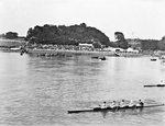 July 18, 1901 Waterford Regatta. Dublin University Boat Club beating the team from Commercial BC in the Suir Challenge Cup. Courtesy of National Library of Ireland - Click for full-size image!