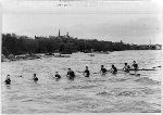 1954 (2020 Mood) Princeton University's second freshman crew are giving up the race in the April 17th Schoolboy Regatta at Washington on the Potomac River. Courtesy of the Library of Congress. - Click for full-size image!