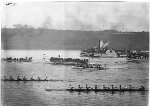 1906 University of Pennsylvania and Cornell--Junior Eights at 1 1/2 mile. Courtesy of the Library of Congress. - Click for full-size image!
