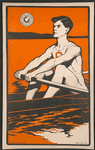 1905 Poster shows a young crewman from Syracuse University sitting in a racing shell grasping an oar. Courtesy of the Library of Congress. - Click for full-size image!