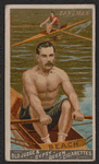 1888 Cigarette card for Goodwin & Company's Old Judge & Gypsy Queen cigarettes shows Australian sculler William - Click for full-size image!
