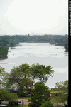 Hotel room view of the Cooper River during 2004 EAWRC Sprints - Click for full-size image!