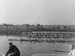 1949 Thames racing to win heat of senior eights Ostend, Belgium. Courtesy of TRC Archive. - Click for full-size image!