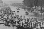 The Royal Barge Bearing King George And Queen Mary At The Henley Regatta 6th July 1912.  Courtesy of UK Photo And Social History Archive - Click for full-size image!