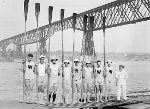 University of Wisconsin varsity rowing team competing in the IRA regatta on June 11, 1914. Photo courtesy of the Library of Congress - Click for full-size image!
