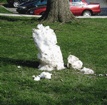 Sad snow man in 2000 - Click for full-size image!