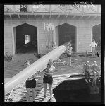 Jan 1959 Rowing sheds at the Star Boating Club, Wellington. Courtesy of the National Library of New Zealand. - Click for full-size image!