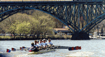 Penn racing on the Schuylkill for the 1999 Childs Cup - Click for full-size image!
