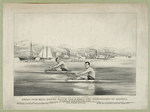 1867 James Hammill, and Walter Brown, in their great five mile rowing match for $4000 & the championship of America.  Courtesy of LOC. - Click for full-size image!