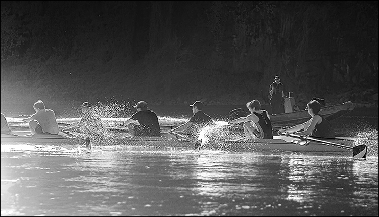 Junior Rowers on the River