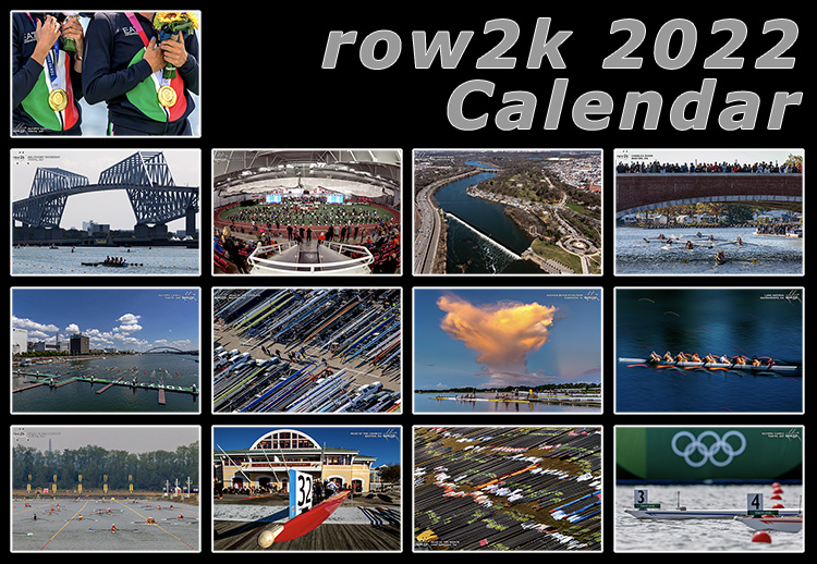 2022 row2k Rowing Wall Calendar