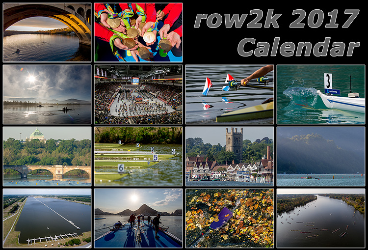 2017 row2k Rowing Wall Calendar
