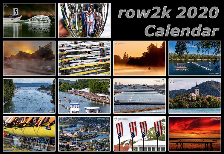 2020 row2k Rowing Wall Calendar