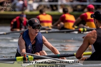 Our cox is more ripped than yours.  Northeastern 'A' coxswain on way to advancing in the Ladies' Plate - Click for full-size image!