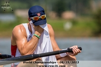 Morning races weren't too hot but by the Men's Four heat at 12:45pm it was pretty hot.  Note the 'Beat Lung Cancer' wristband on Mike Gennaro's wrist - Click for full-size image!