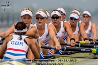 Tight shot inside the GBR W8+ during the first couple strokes of the start - Click for full-size image!