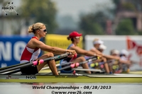 Water level view of the W1x repechage and Norway's Tale Gjortz - Click for full-size image!