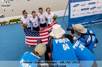 The USA LW4x soaking in the attention after their silver medal performance - Click for full-size image!