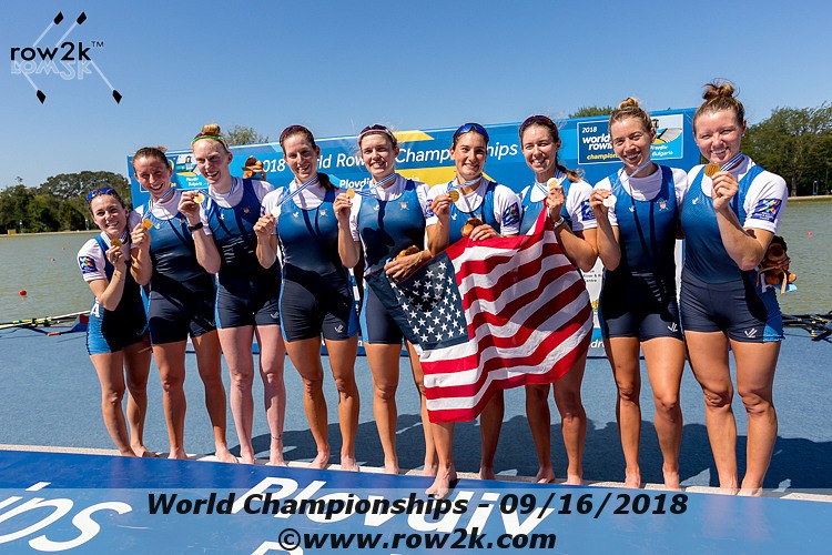 Worlds Sunday: Gold for US Women's Eight, Disappointment For the Men